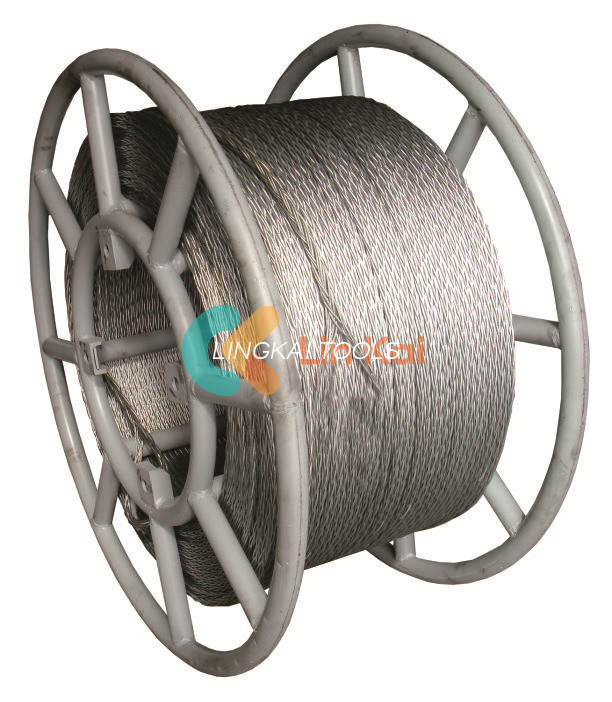 Leichtes 8/12-strängiges 11-mm-Anti-Twist-Stahldrahtseil für Einzelleiter- oder OPGW-Aufreihung