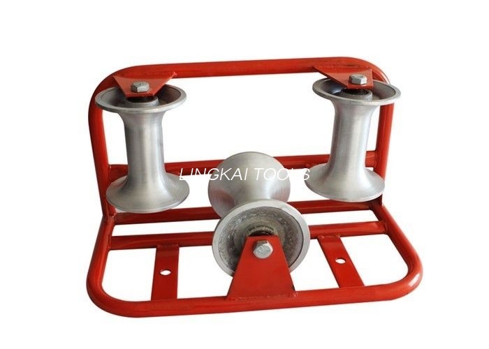 Sprühende Tri-Roller-Aluminium-Eckkabelrolle für die unterirdische Kabelverlegung