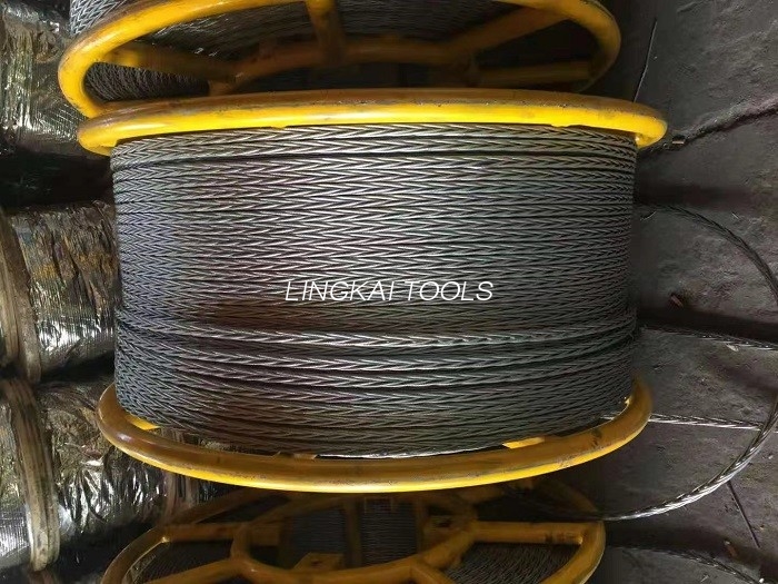 22 mm Anti-Twist-Stahldrahtseil für die Aufreihung von vier gebündelten Leitern
