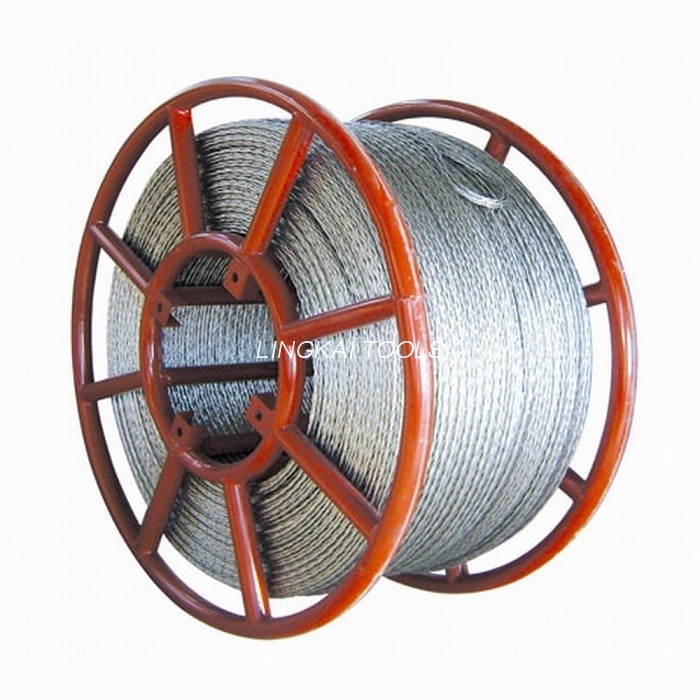 26 mm verdrehsicheres geflochtenes Stahldrahtseil zum Bespannen von 800-kV-Übertragungsleitungen